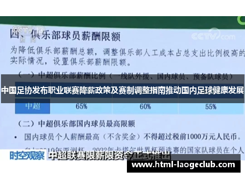 中国足协发布职业联赛降薪政策及赛制调整指南推动国内足球健康发展